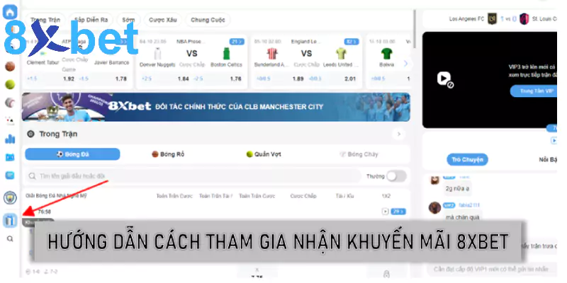 Hướng dẫn cách tham gia nhận khuyến mãi 8xbet