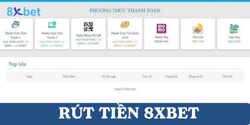 Rút tiền 8Xbet