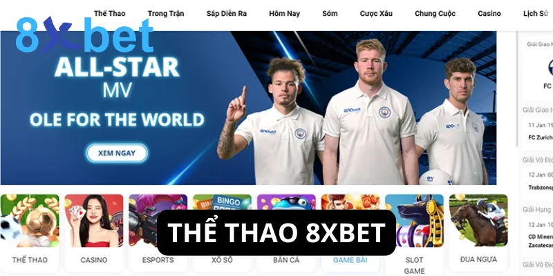 Thể thao 8xbet