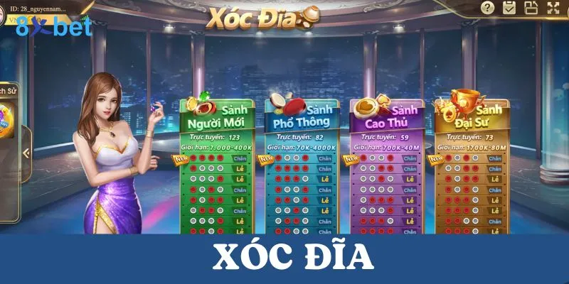 Xóc đĩa là một trò chơi được ưu thích tại 8Xbet