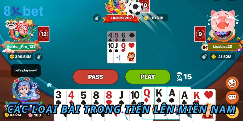 Tìm hiểu các loại bài phổ biến nhất trong game bài Tiến Lên Miền Nam